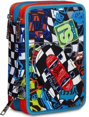 Astuccio scuola 3 zip SJ Trickflip Boy